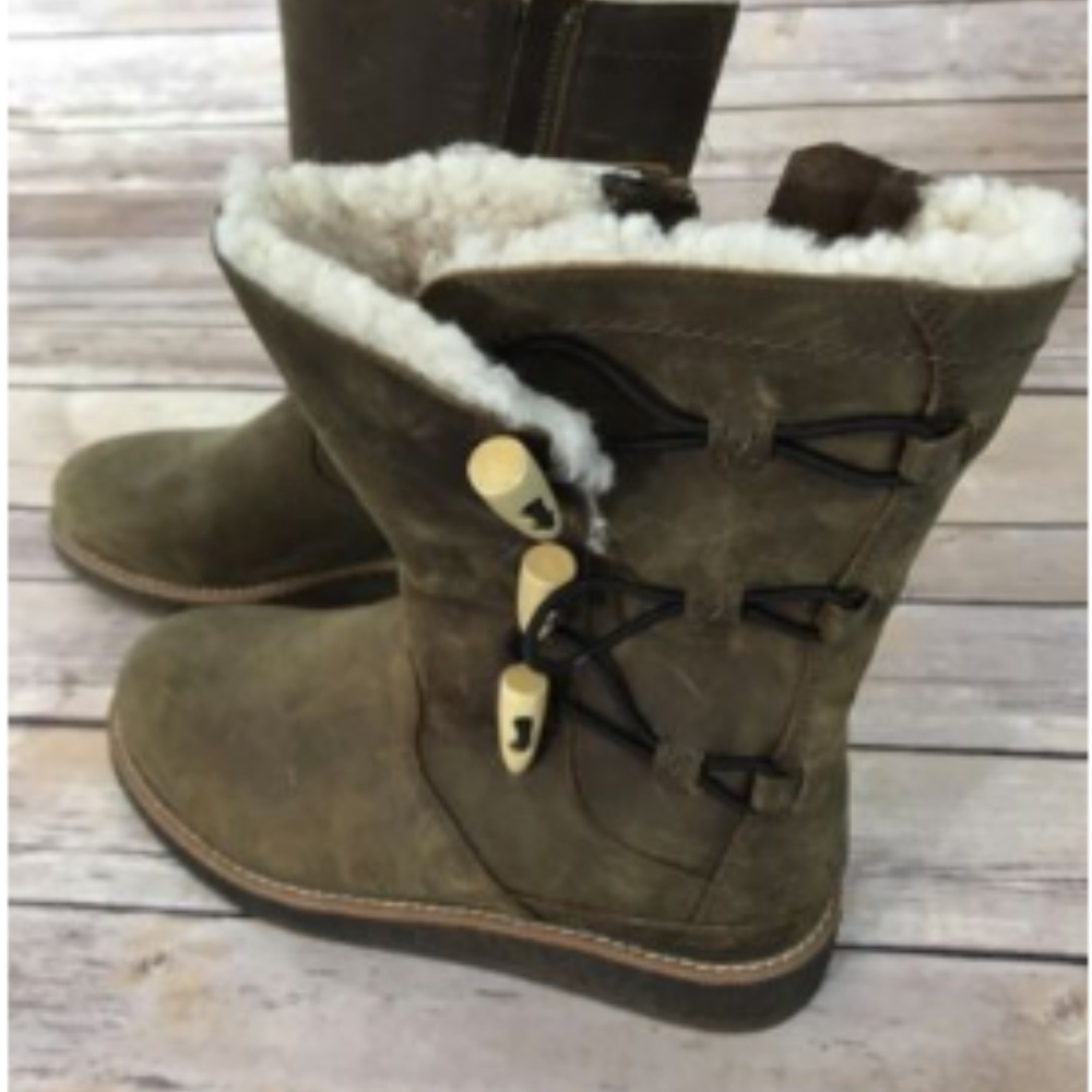 UGG Boots Women Sz 5.5 Kaya Brown Leather